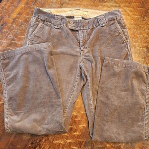 Vintage GAP Long and Lean Women Pants Size 12 Charcoal Corduroy Bootcut Low Rise
